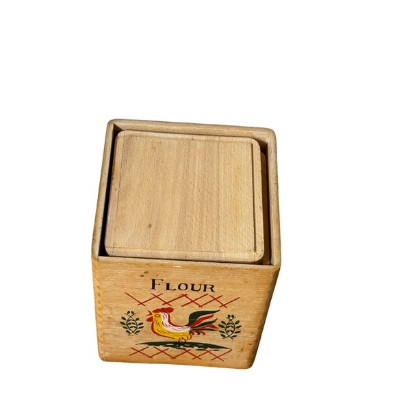 MCM Wooden Kitchen Canister Set Rooster Nesting Boxes Japan - Picture 2 of 12